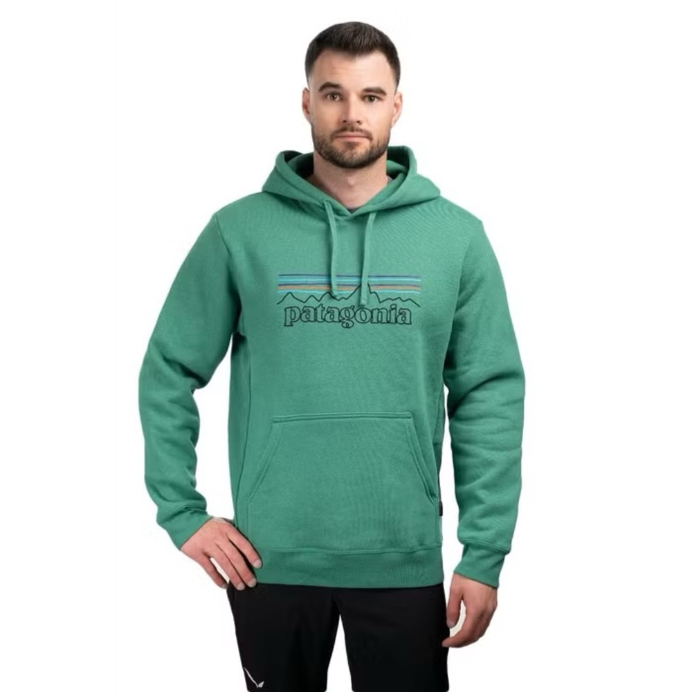 Patagonia Men’s P-6 Logo Uprisal Hoody Fleece Lined Green Long Sleeve Size M - Picture 7 of 7